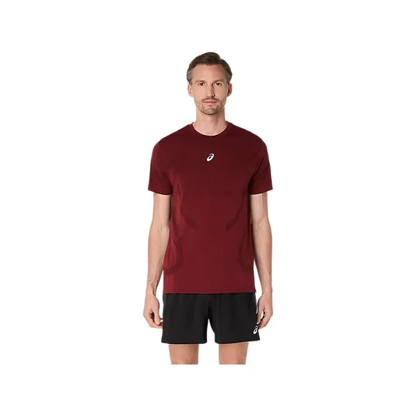 Asics Road Seamless Top - Dark Red Planet