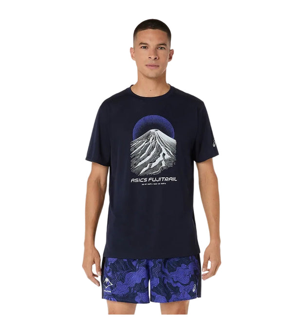 Asics Fujitrail Logo SS Core T-shirt - Navy / Cobalt