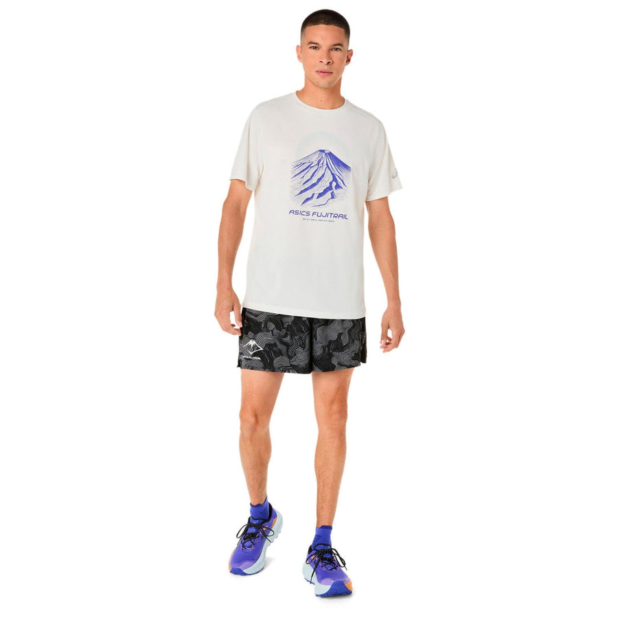 Asics Fujitrail Logo SS Core T-shirt - White/Cobalt Burst