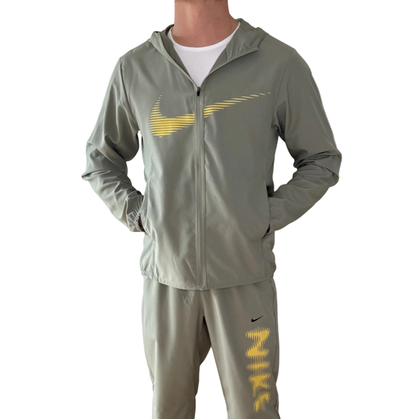 Nike Dri-Fit Form HD Swoosh Windrunner Jacket - Khaki/Yellow