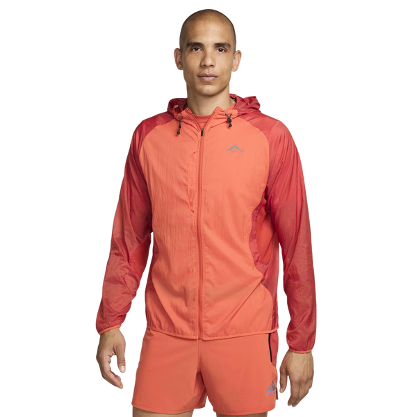 Nike Trail Aireez running jacket - Vintage Coral / Dragon Red / Black